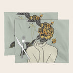 Rose Line Art  Placemat Gallery Image 1