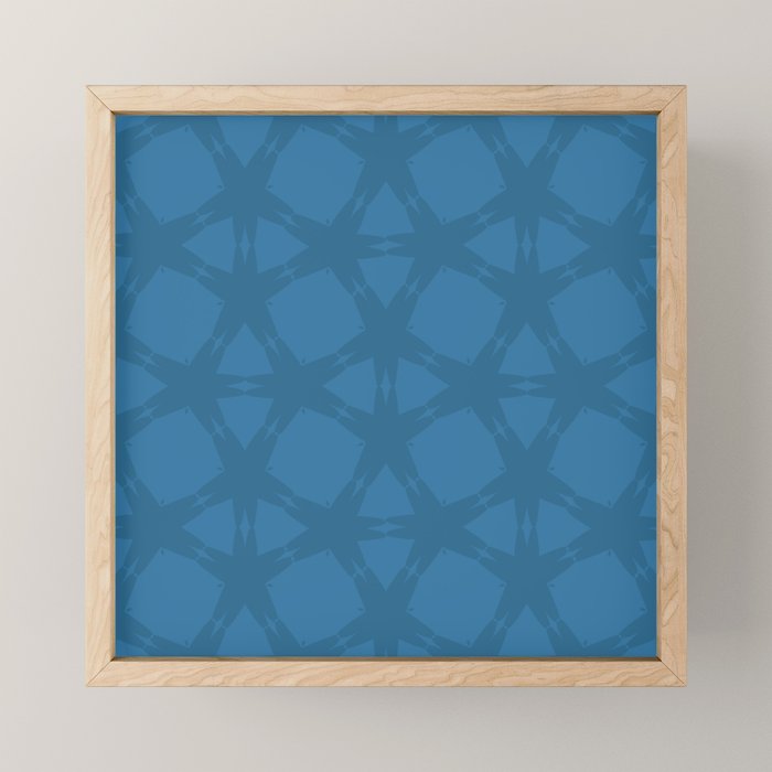 Celestial Blue Rippling Wave Pattern Mini Art Print Gallery Image 1