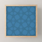 Celestial Blue Rippling Wave Pattern Mini Art Print Gallery Image 1