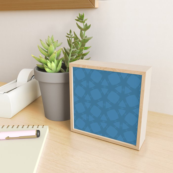 Celestial Blue Rippling Wave Pattern Mini Art Print Gallery Image 2