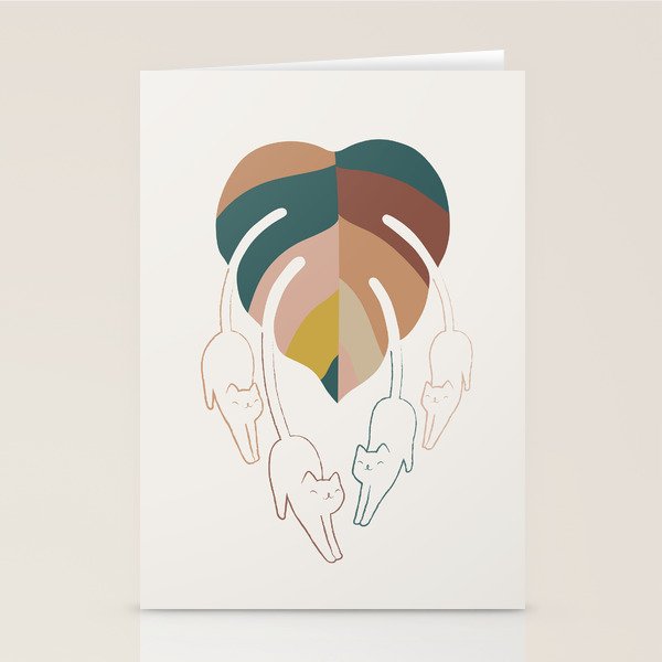 Cat and Plant 8 Stationery Card Gallery Image 1