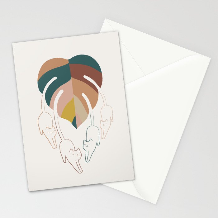 Cat and Plant 8 Stationery Card Gallery Image 2
