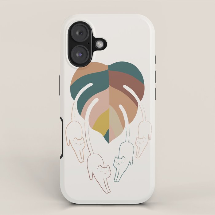 Cat and Plant 8 iPhone Case Gallery Image 1