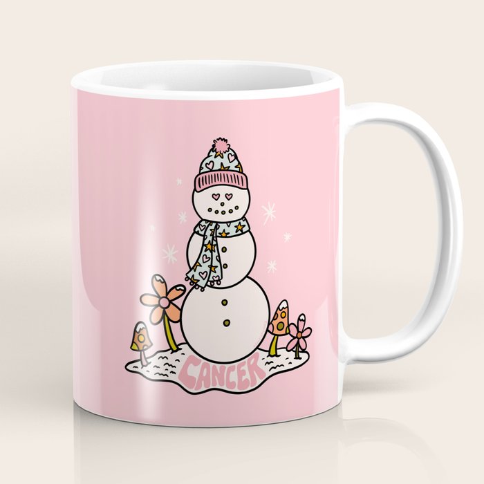 Cancer Zodiac Snowman Coffee Mug Gallery Image 1