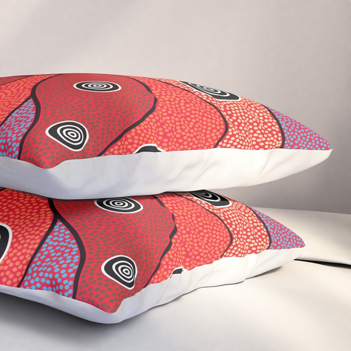 Authentic Aboriginal Art - Central Lands Pillow Sham Gallery Image 3