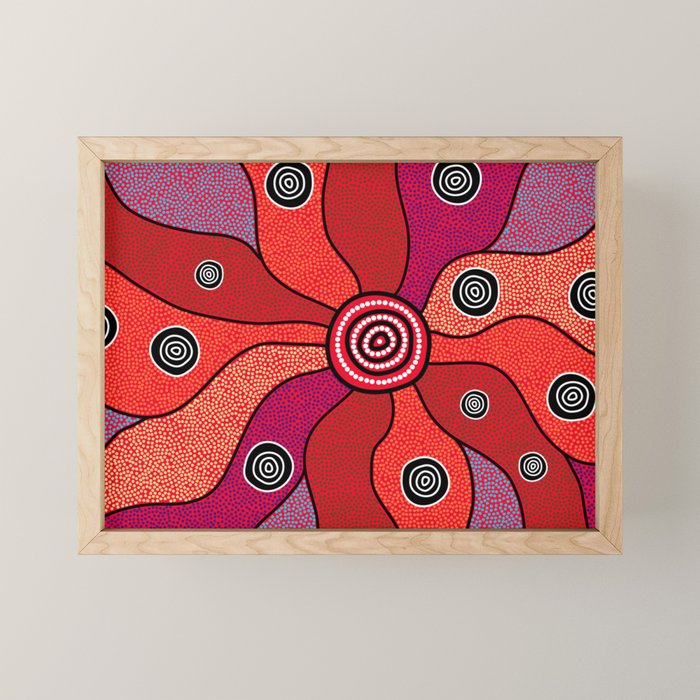Authentic Aboriginal Art - Central Lands Mini Art Print Gallery Image 1