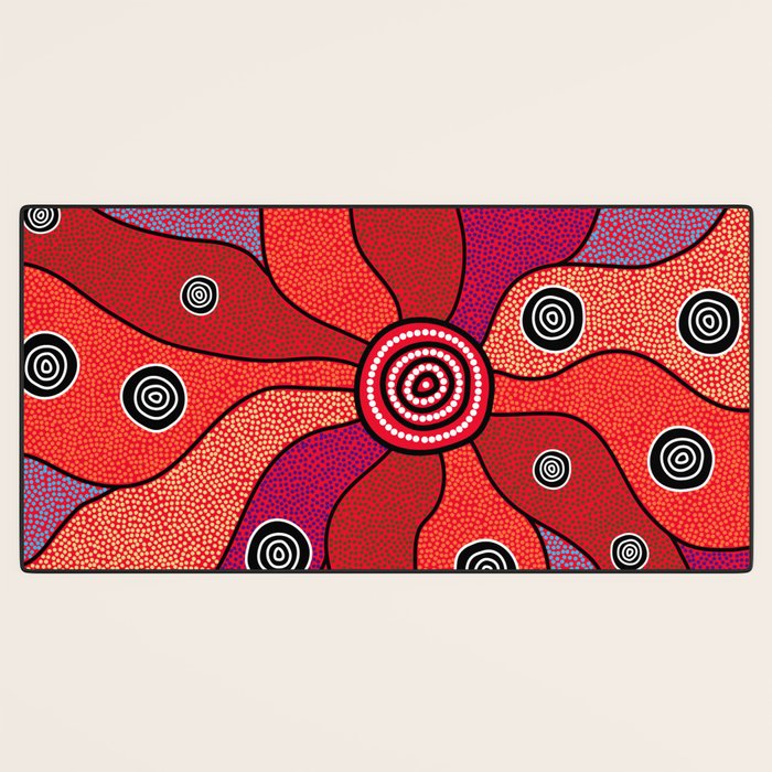 Authentic Aboriginal Art - Central Lands Desk Mat Gallery Image 3