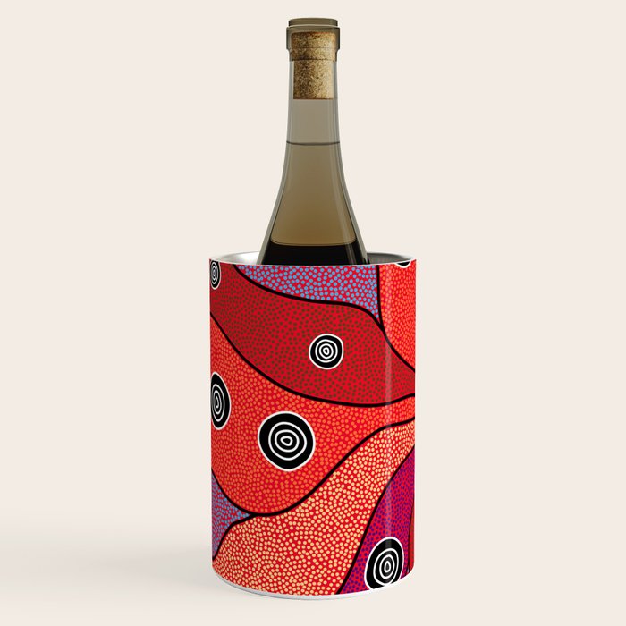 Authentic Aboriginal Art - Central Lands Wine Chiller Gallery Image 2