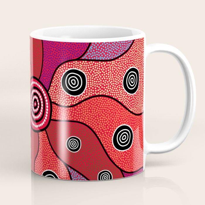 Authentic Aboriginal Art - Central Lands Coffee Mug Gallery Image 1