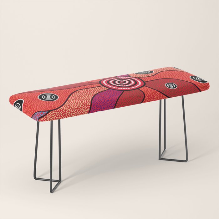 Authentic Aboriginal Art - Central Lands Bench Gallery Image 1