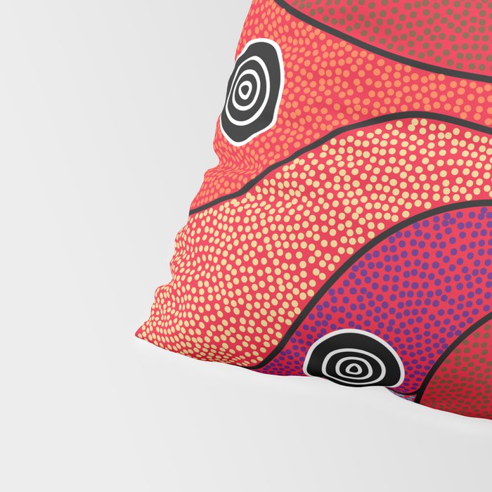 Authentic Aboriginal Art - Central Lands Pillow Sham Gallery Image 4