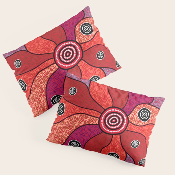Authentic Aboriginal Art - Central Lands Pillow Sham Gallery Image 3