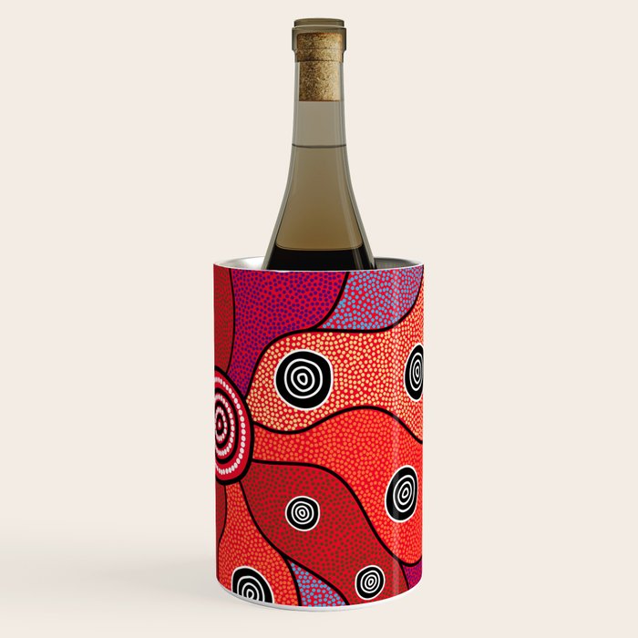 Authentic Aboriginal Art - Central Lands Wine Chiller Gallery Image 3