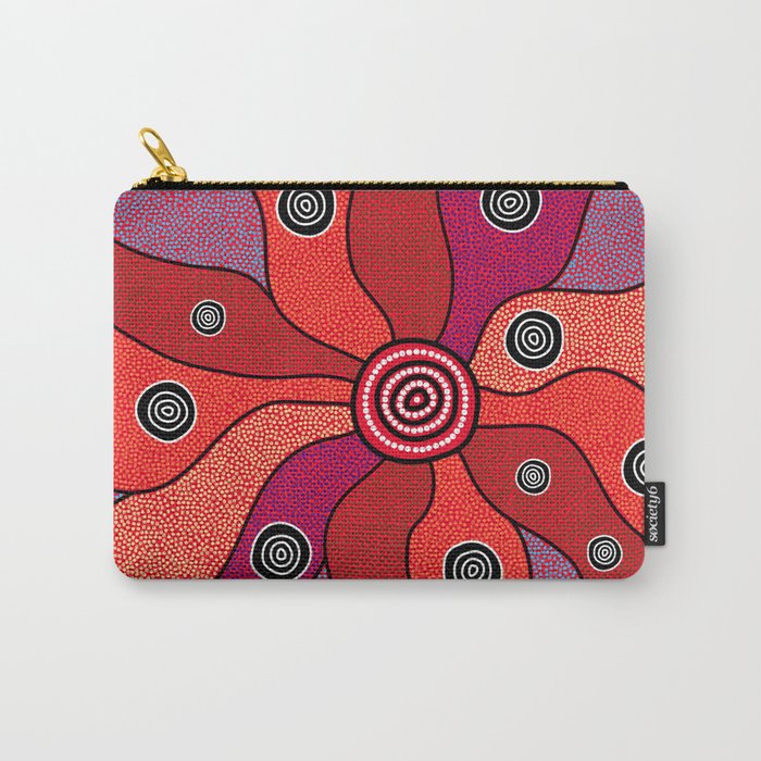 Authentic Aboriginal Art - Central Lands Carry All Pouch Gallery Image 1