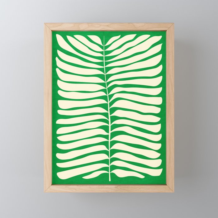 JAZZ FERNS 04 | Pine Green Matisse Edition Mini Art Print Gallery Image 1