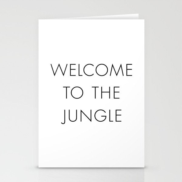 Welcome to the Jungle Stationery Card Gallery Image 1