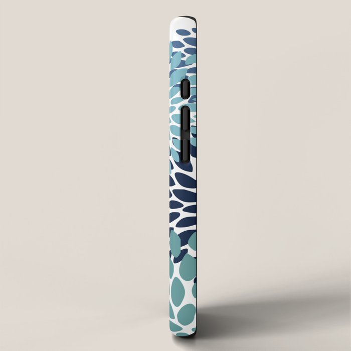 Floral Blooms, Navy, Blue and Teal iPhone Case Gallery Image 2
