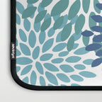 Floral Blooms, Navy, Blue and Teal Laptop Sleeve Gallery Image 3