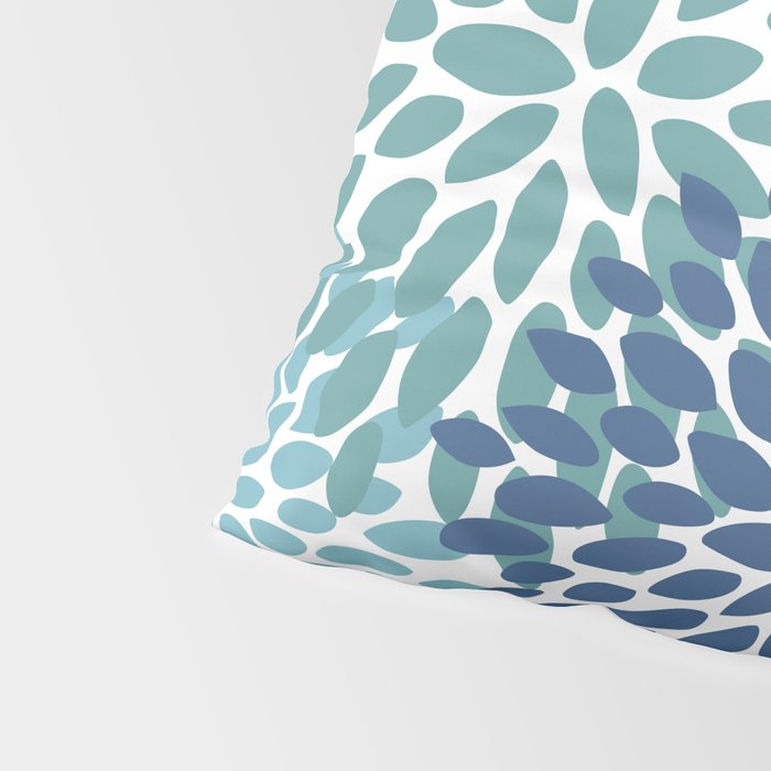 Floral Blooms, Navy, Blue and Teal Pillow Sham Gallery Image 4