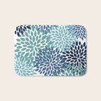 Floral Blooms, Navy, Blue and Teal Bath Mat Gallery Image 1