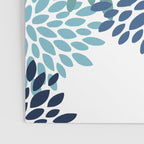 Floral Blooms, Navy, Blue and Teal Poster Gallery Image 3