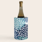 Floral Blooms, Navy, Blue and Teal Wine Chiller Gallery Image 3