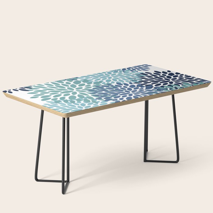 Floral Blooms, Navy, Blue and Teal Coffee Table Gallery Image 1