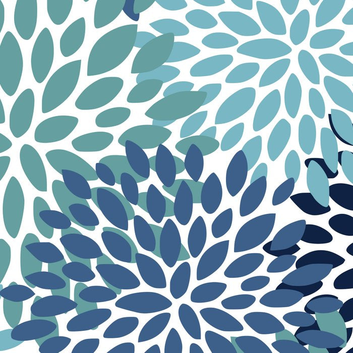 Floral Blooms, Navy, Blue and Teal Coffee Mug Gallery Image 2