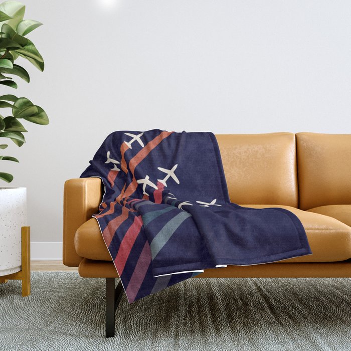 Aerial acrobat Throw Blanket Gallery Image 1