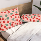 Cherry Kitsch on Pink Pillow Sham Gallery Image 2