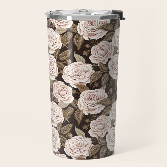 A Realm Of Roses - Dark Academia Pink Travel Mug Gallery Image 2