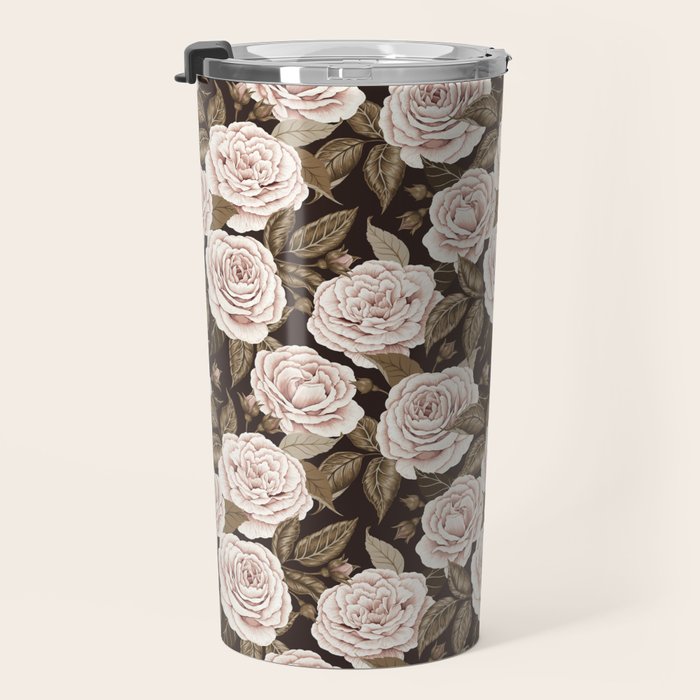 A Realm Of Roses - Dark Academia Pink Travel Mug Gallery Image 3