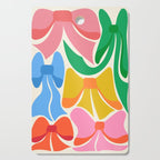 RainBows - Bright Multi Retro Rainbow Bows Cutting Board Gallery Image 1