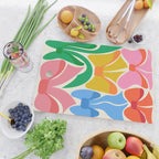 RainBows - Bright Multi Retro Rainbow Bows Cutting Board Gallery Image 2