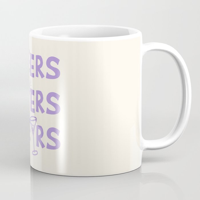 Cheers. Cocktails and Drinks in Lavender Purple And White Coffee Mug Gallery Image 1