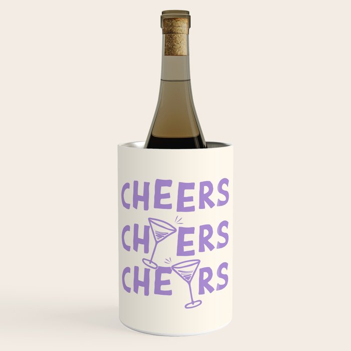Cheers. Cocktails and Drinks in Lavender Purple And White Wine Chiller Gallery Image 1