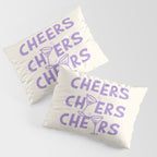 Cheers. Cocktails and Drinks in Lavender Purple And White Pillow Sham Gallery Image 3