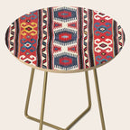 Kazak  Antique Southwest Caucasus Kilim Print Side Table Gallery Image 2