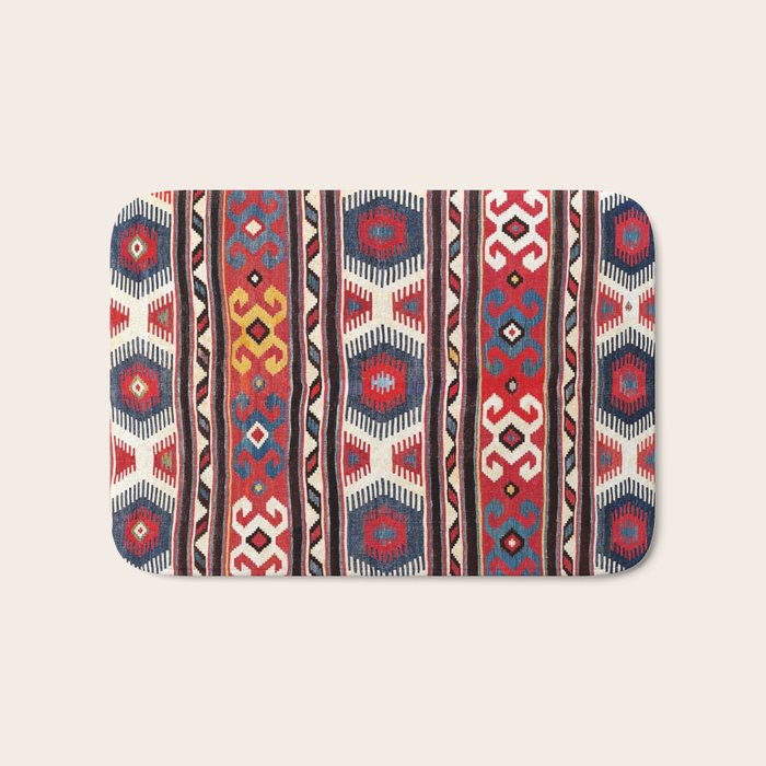 Kazak  Antique Southwest Caucasus Kilim Print Bath Mat Gallery Image 1