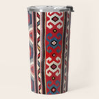 Kazak  Antique Southwest Caucasus Kilim Print Travel Mug Gallery Image 2