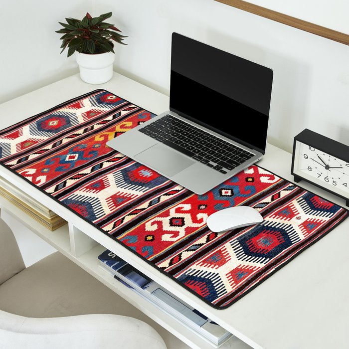 Kazak  Antique Southwest Caucasus Kilim Print Desk Mat Gallery Image 2