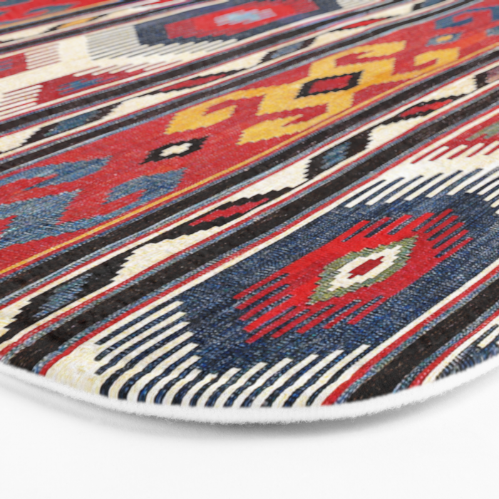 Kazak  Antique Southwest Caucasus Kilim Print Bath Mat Gallery Image 3