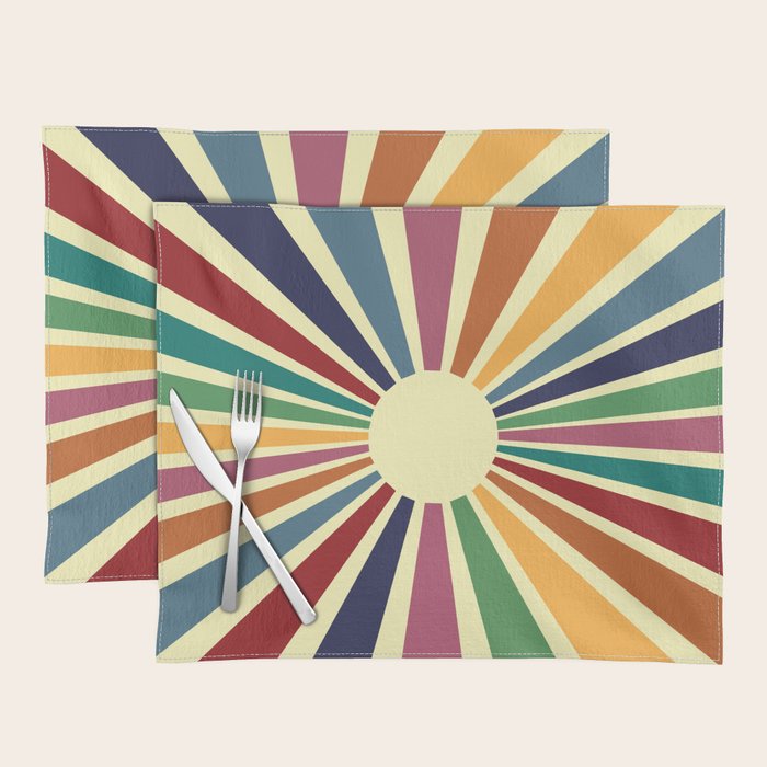 Sun Retro Art II Placemat Gallery Image 1