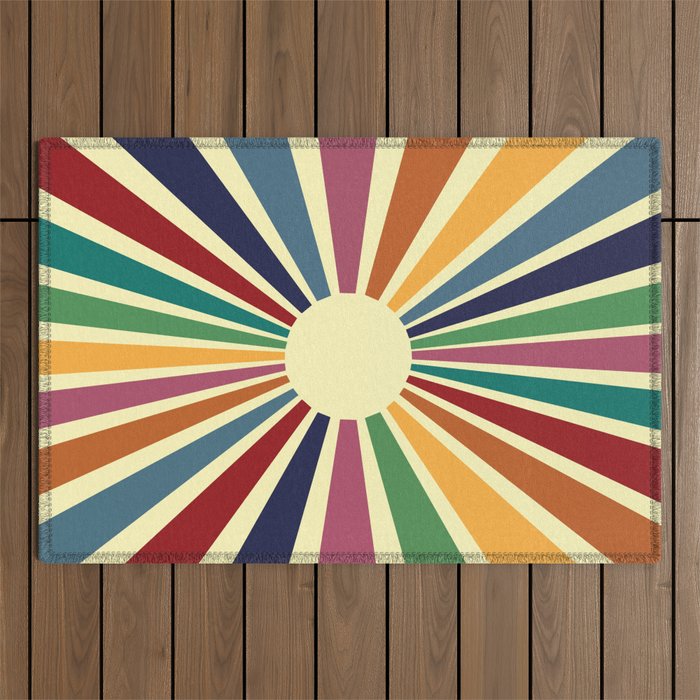 Sun Retro Art II Outdoor Rug Gallery Image 1