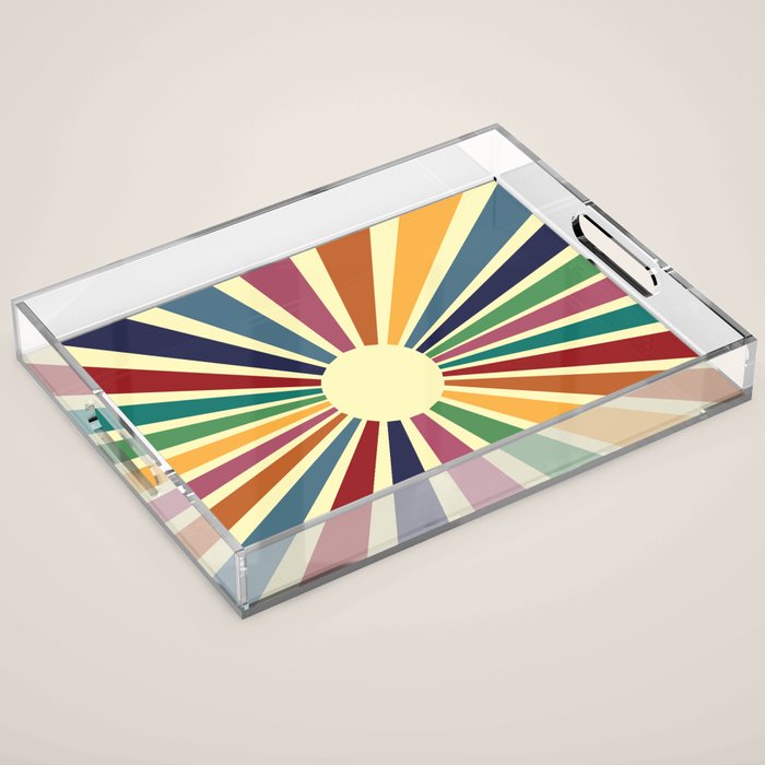 Sun Retro Art II Acrylic Tray Gallery Image 1