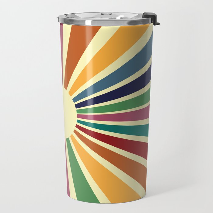 Sun Retro Art II Travel Mug Gallery Image 2