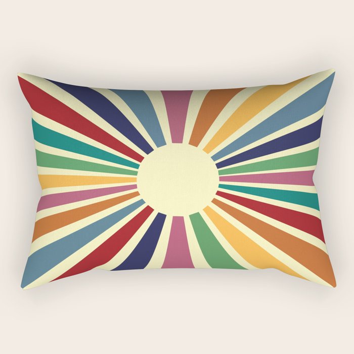 Sun Retro Art II Rectangular Pillow Gallery Image 2