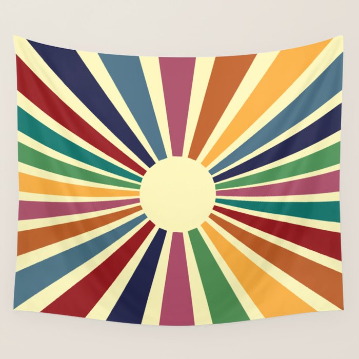 Sun Retro Art II Wall Tapestry Gallery Image 4
