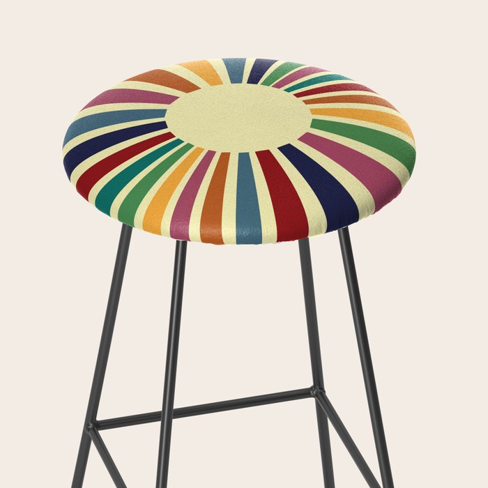 Sun Retro Art II Stool Gallery Image 2