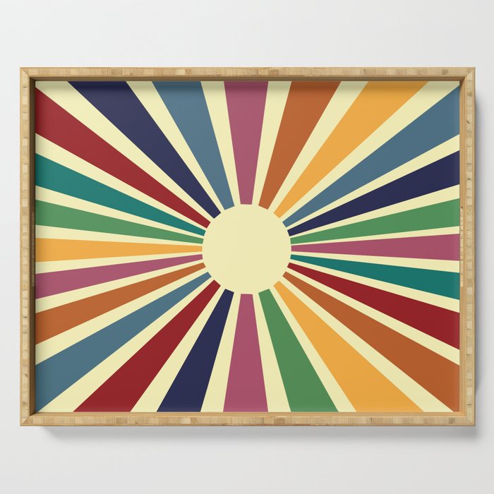 Sun Retro Art II Serving Tray Gallery Image 1